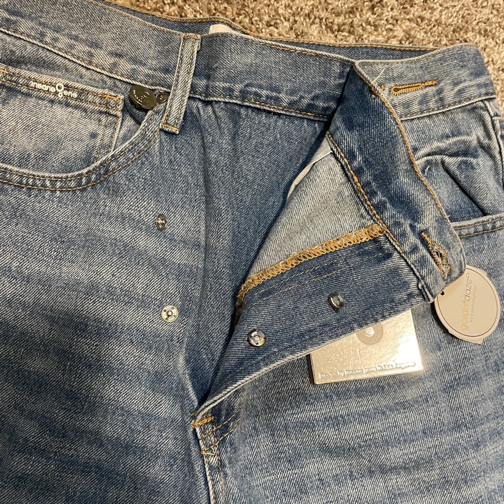 Insane Gene | Asymmetrical Button High-Waisted Distressed Jeans | 5/26 NWT - Picture 3 of 9